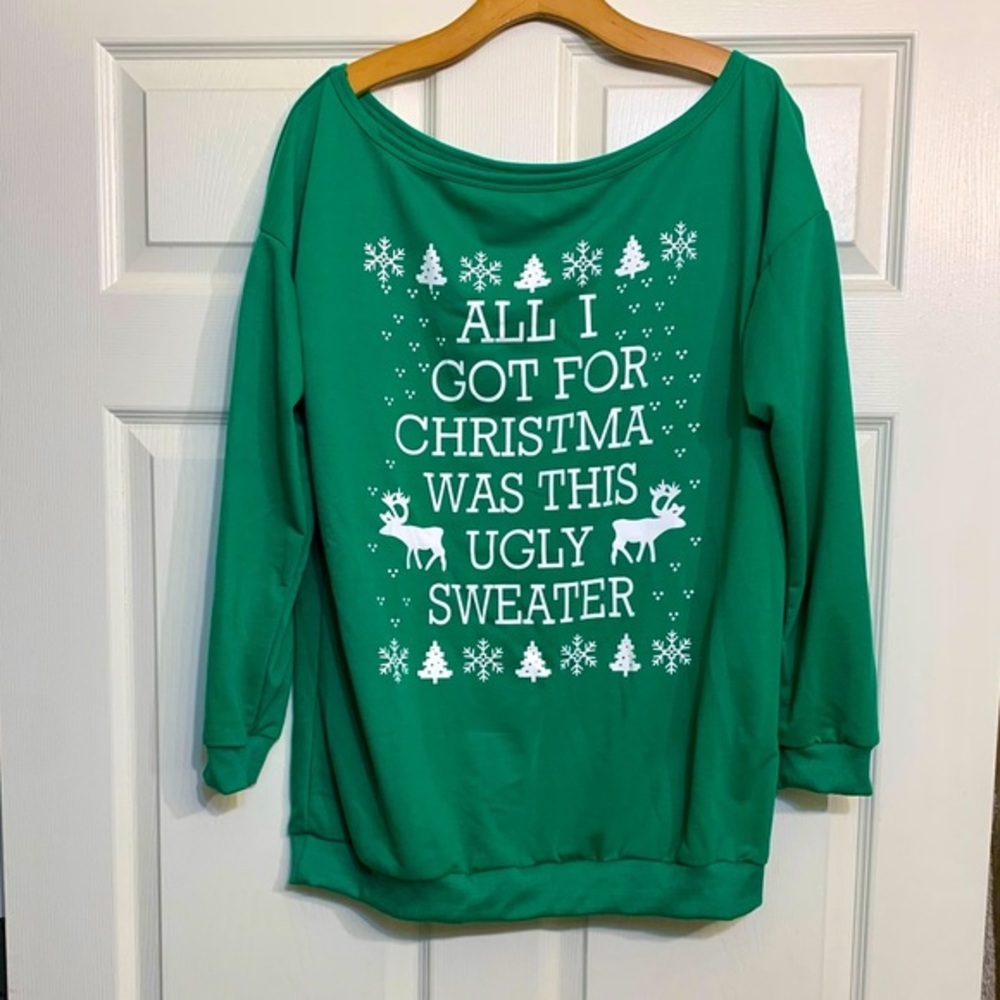 Women’s ugly “purposely defected” Christmas Sweatshirt